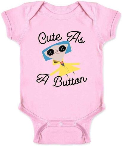 Pop Threads Cute As A Button Doll With Button Eyes Infant Baby Boy Girl Bodysuit in Saudi Arabia