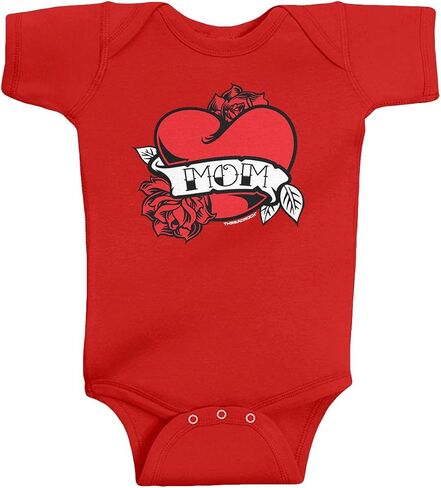 ThreadRock Baby Boys 'Mom' Heart Tattoo Bodysuit in Kuwait