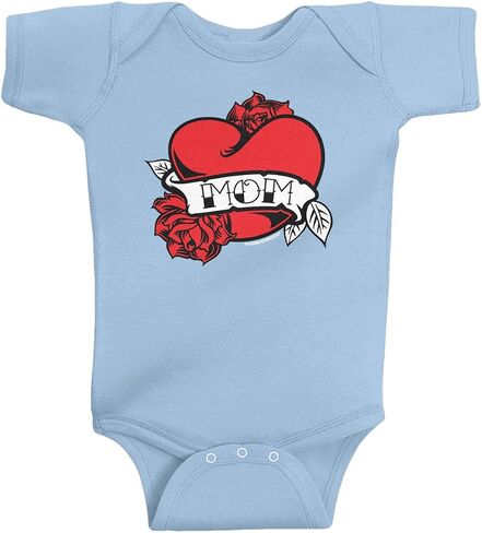 ThreadRock Baby Boys 'Mom' Heart Tattoo Bodysuit in Kuwait