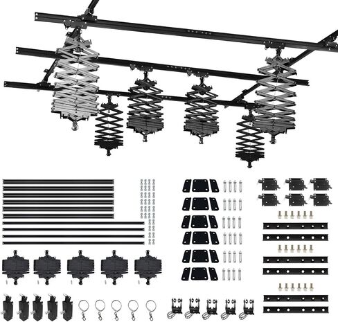 DATOUBOSS 118" x158" Studio Pantograph Photography Ceiling Rail System 3.0Mx4.0M Studio Rail Lighting System Pantograph Studio Arm 43-200CM Studio Ceiling Rail System Photography (3.0x4.0M-A1) in Kuwait