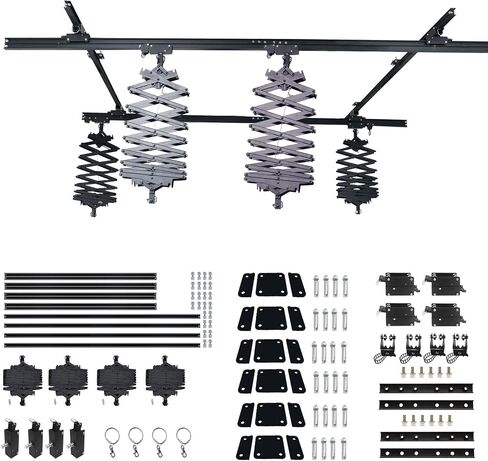 DATOUBOSS 118" x158" Studio Pantograph Photography Ceiling Rail System 3.0Mx4.0M Studio Rail Lighting System Pantograph Studio Arm 43-200CM Studio Ceiling Rail System Photography (3.0x4.0M-A1) in Kuwait