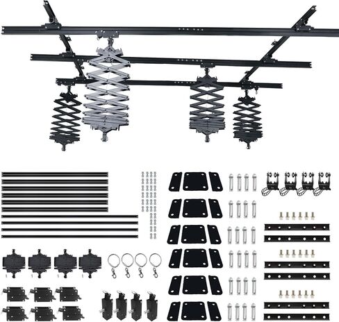 DATOUBOSS 118" x158" Studio Pantograph Photography Ceiling Rail System 3.0Mx4.0M Studio Rail Lighting System Pantograph Studio Arm 43-200CM Studio Ceiling Rail System Photography (3.0x4.0M-A1) in Kuwait