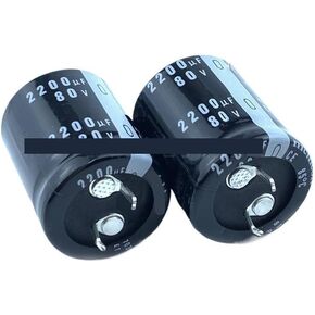 2Pcs/Lot 2200uF 80V 80V2200uF 22x35 22x40 25x30 25x35 Snap-in PSU Amplifier Capacitor(80V2200uF 22x35 2Pcs)