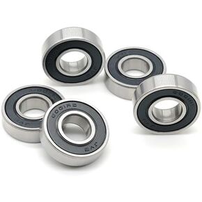 5pcs 6001rs 12x28x8mm leghronic starter cover sealed groove ball miniature تحمل 6001-2rs 52100 الصلب