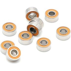 S683RS CB Bearing (2PCS) 3x7x3 mm ABEC-7 Stainless Steel Hybrid Ceramic Hobby RC Car Truck Ball Bearings Orange Seal