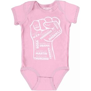shop4ever® Inspiring Black Leaders Fist Baby Bodysuit Cotton Romper