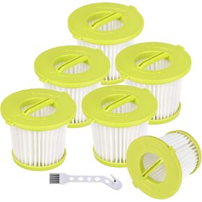 6 Pack Filter replacement for Ryobi 18V ONE+ Hand Vacuum PCL700, PCL704, PCL705, Compare to Part # A32F05N A32HF00