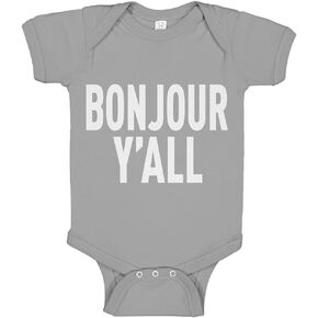 Baby Romper Bonjour Yall 100% Cotton Infant Bodysuit