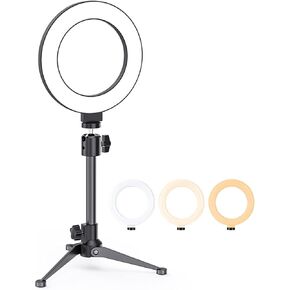 Selfie Ring Light with Tripod Stand, 3 Light Modes Dimmable Led Beauty Circle Light, Live Stream