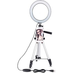 Ring Light with Extendable Tripod, Selfie Ring Light with Stand and Phone Holder for Video Recording/YouTube/TikTok/Live Stream