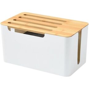 WiFi Router Storage Box Cable Multifunction Storage Box Desktop Wireless Router Organizer Box Cable Management Box for Cable Boxes Routers Remotes DVD Set