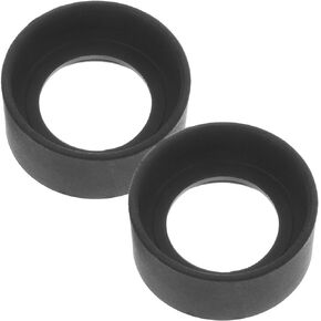 Industrial Eyepiece Cover, 2PCS Rubber Eyepiece Covers for 32-36mm Stereo Microscope, Flat Angle Rubber Eyepiece Cover Black