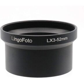 Metal DMC LX3 Adapter Tube 52mm Filter Adapter Tube for Panasonic LX3 Black