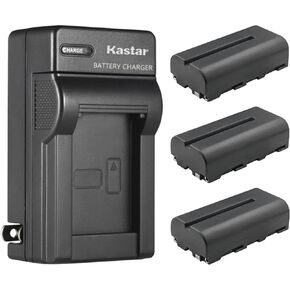 Kastar 4-Pack NP-F550 / NP-F570 Battery and AC Wall Charger Replacement for Atomos Shinobi 5" 4K HDMI Monitor, Shogun Connect 7" Network-Connected HDR Video Monitor, Shogun 7 Monitor