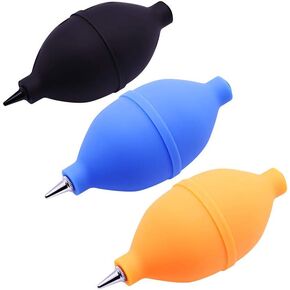Super Silicon Air Blower and Dust Blaster Ball for Cleaning Camera Lens, Circuit Board and Other Sensor Electronics, Yellow Blue Black Random Color