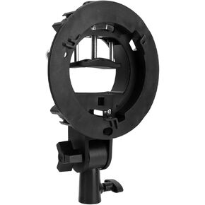 S Type Bracket Holder Black ABS Material Lightweight Portable Design for Mount Speedlite Flash Photography Studio