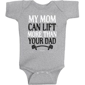 Threadrock Unisex Baby My Mom Can Lift More Than Your Dad Bodysuit