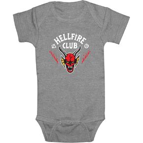 Fifth Sun Infant's Stranger Things Hellfire Club White Logo Bodysuit