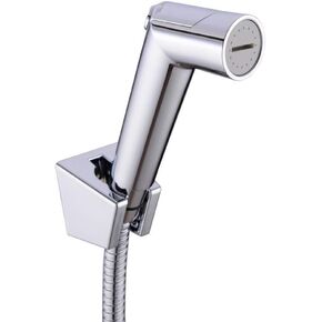 Bidet Sprayer with Cold Water Brass Portable Cloth Diaper Washer Shower Sprayer Set Wall Mounted Single Handle Bathroom Shower Bidet Tap for Personal Hygiene, Pet Bath,Brushed Nickel(Brushed Nickel)