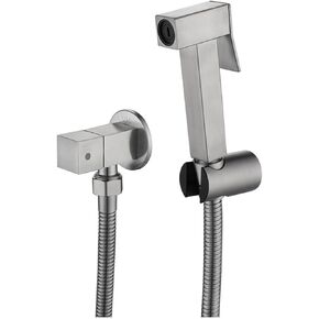 Single Cold Bidet Sprayer for Toilet, Stainless Steel Bathroom Bidet Sprayer Set, Jet Sprayer for Toilet Muslim Shower, Baby Cloth Diaper Sprayer, Hand Held Bidet Sprayer for Toilet