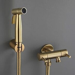 Sprayer Kit for Toilet Multifunctional GoldenTap Sprayer Wall Mounted Cold Water Tap ToiletDouche Spray for Bathroom, C,C(E)