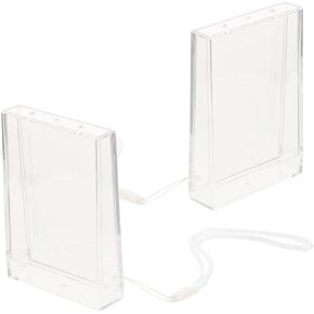 1set Transparent Photo Organizer Cases Multipurpose Plastic Storage Boxes for Pictures Postcards Parts Lightweight Design for Organization 2pcs