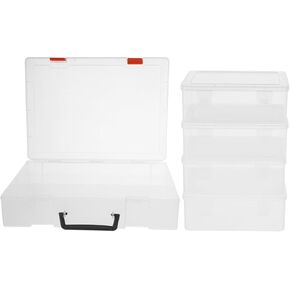 1 Set Practical Multifunctional Photo Storage Case Transparent Handheld Organizer for Postcards and Photos Durable and Easy to Clean for