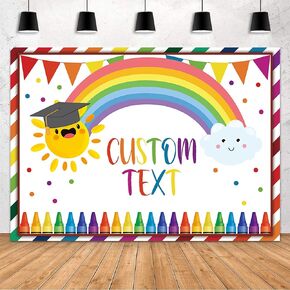 MEHOFOND 7x5ft Kindergarten Graduation Backdrop Congratulations Preschool School Prom Party Decorations Bright Future Graduation Decor Congrats Class of 2025 Kids Congrats Grad Background Photo Props