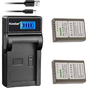 Kastar Battery (X2) & LCD Slim USB Charger for Olympus BLN-1, BCN-1, BLN1 and Olympus OM-D E-M1, OM-D E-M5, Pen E-P5 Digital Camera