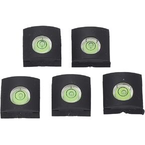 5PCS Camera Hot Shoe Cover with Level Bubble, Universal Spirit Level Cap, for DSLR Cameras