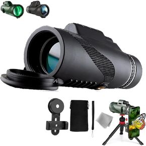 STSCOPE360 Monocular ، 2025 STS SCOPE 360 مع محول وترايبود ، نطاق Night Vision 360 Monocular Scope للبالغين ، لحفل Camping Traving Camping (Blue ، 40x60)