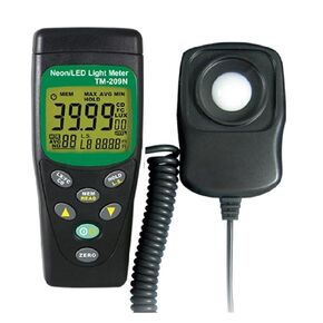 Spectrometer/Illuminance Handheld Ambient Thermometer Up to 300,000 Lux Light Meter for Plants, Crops Natural Light Monitoring