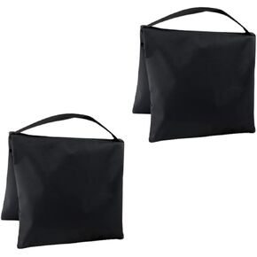 1Set Double Zipper Sandbags for Tripod Light Stand Heavy Duty Photography Weight Bags Durable Saddlebag for Outdoor Use Fillable with Gravel