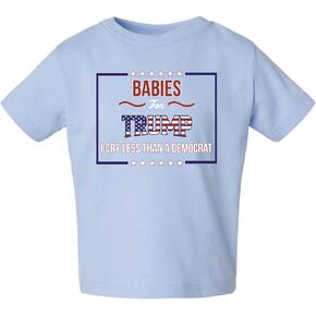 Shark & Hammer Babies For Trump Political Youth Toddler Baby Creeper Boys Girls Infant Bodysuit