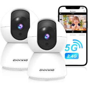 2.4&5GHz WiFi Indoor Security Camera,2K/3MP Camera for Home Security, 355° Pan/Tilt Pet Cam, IR Night Vision Baby Monitor, 2-Way Audio, Motion Tracking, Cloud & SD Card Storage