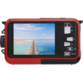 2.7K Underwater Camera, Digital Camera Full HD 2.7K 48MP 16X Zoom Under Water Camera 11FT Water Compact Digital Camera for Snorkeling Diving (Blue)