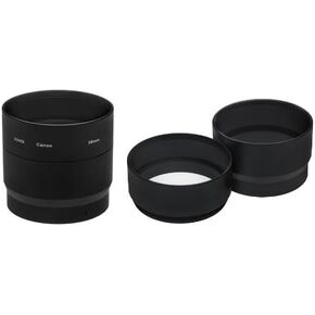 Lens Adapter (Compatible with Canon LA-DC58K, Part# 3151B001) + 3 Piece Filters (58mm) Compatible with Canon G11
