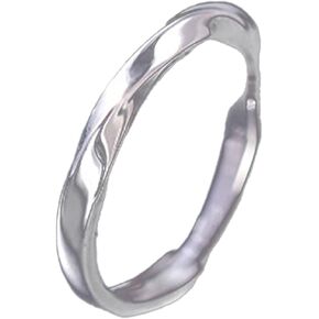 Vitality Rings Strip Ring For Women Finish Set Of Two Couple Rings Valentine's Day Gift For Simplistic Rings (B, A)