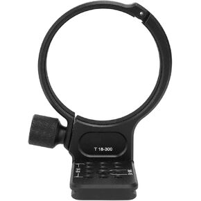 Lens Collar Tripod Mount Ring, 18 300mm F3.5 6.3 Lens Aluminum Alloy with Quick Release Plate for Arca Tripod Ball Heads, Panoramic Heads, and Clamps