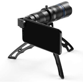 Portable Binoculars High Power Outdoor HD Monocular Telescopes, 20-40X High Zoom Monocular Telescope with Tripod and Clip, Multi-Coated BAK4 Super Telephoto Binoculars for Most Smartphone