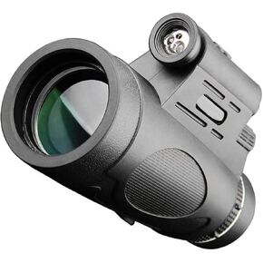 Portable Binoculars High Power 10x40 Monocular Telescope with BAK4 Prism Lens Monocular with Light and Night Flashlight and Blue LED Light and Smartphone Adapter and Tripod