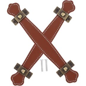 Toyvian Leather Furniture Handle Pu Zinc Alloy Vintage Drawer Pulls for Library