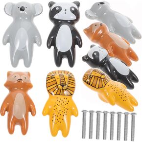 Toyvian Cute Knobs for Girls 8pcs Ceramic Handles Wardrobe Door Knobs Pulls Hooks