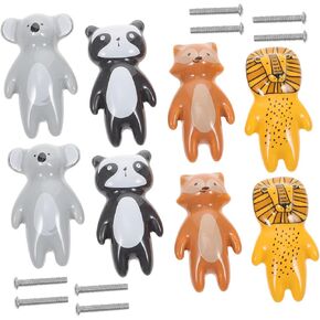 Milisten Animal Knobs Set 8pcs مقابض Cute Dresser للفتيات آمنة سهلة التثبيت