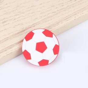 Lovely Rubber Sports Football Kids Room Drawer Cabinet Handle Knobs Kid Soft Furniture Pulls/Knobs - (Color: Red)
