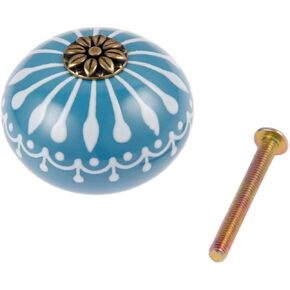 1Pc Ceramic Cabinet Knobs and Handles Door Cupboard Drawer Kitchen Pull Handles Round Furniture Handles Furniture Hardware - (Color: C)