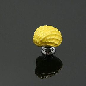 Mediterranean Style Ceramic Ocean Shell Drawer Knobs Cabinet Cupboard Door Handles Novelty Fashion Furniture Handles - (Color: White)
