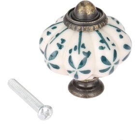 1pc 38 * 33mm Ceramic Pumpkin Knob Cabinet Knobs Drawer Cupboard Door Handles Children Room Pull Furniture Handle - (Color: B)