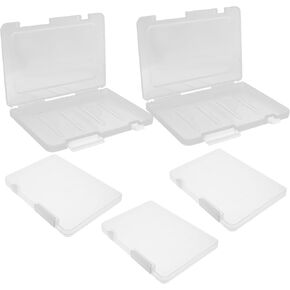 KICHOUSE 5Pcs Portable Document Organizer Box Multi Use Travel Id Holder Card Storage Case Transparent Design for Easy Viewing for Photos Certificates Important Papers