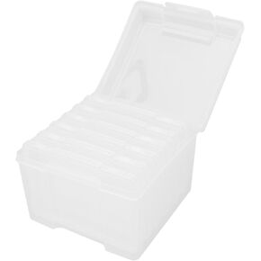 1set Photo Storage Box Portable Photo Organizer Case Transparent Design Tight Latch for Boys and Girls Friends Compact and Lightweight Storage